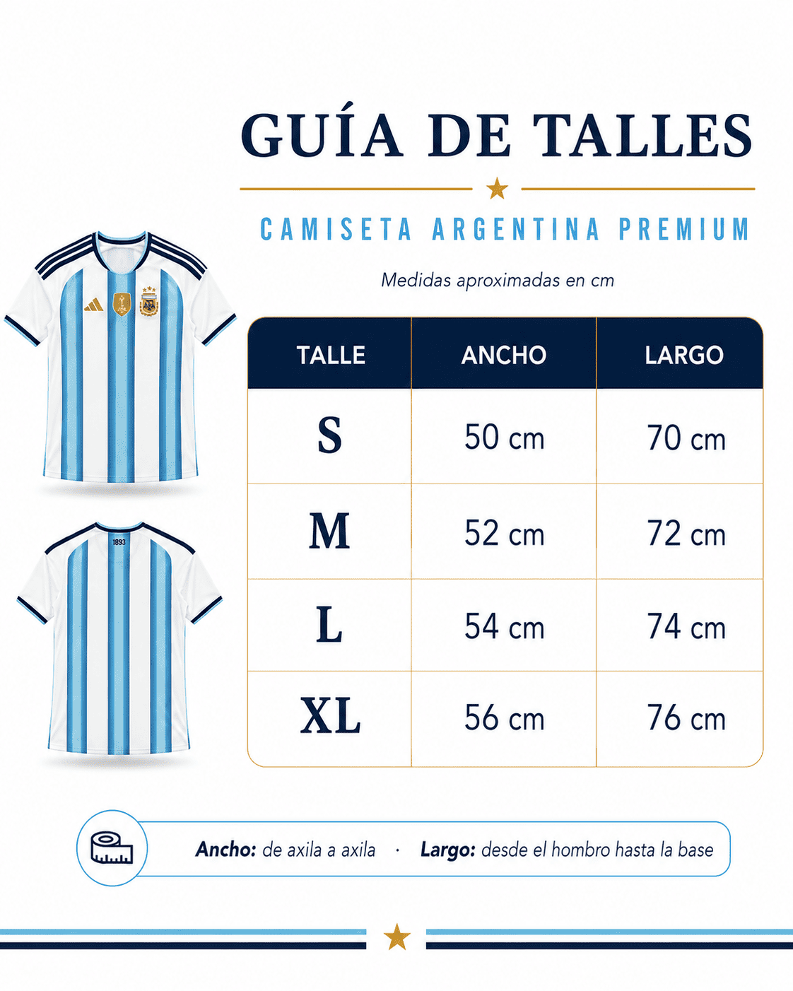 CAMISETA ARGENTINA VERSION JUGADOR 2026